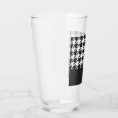 Modern Chic Black en White Houndstooth Glas (Rechts)