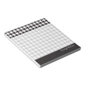 Modern Chic Black en White Houndstooth Notitieblok (Schuin)