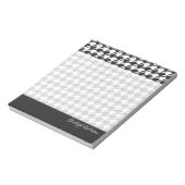 Modern Chic Black en White Houndstooth Notitieblok (Linkerzijde)
