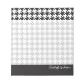 Modern Chic Black en White Houndstooth Notitieblok (Voorkant)