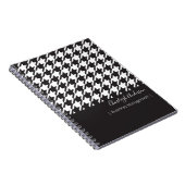 Modern Chic Black en White Houndstooth Notitieboek (Rechterzijde)
