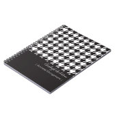 Modern Chic Black en White Houndstooth Notitieboek (Linkerzijde)