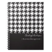 Modern Chic Black en White Houndstooth Notitieboek (Voorkant)