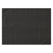 Modern Chic Black Faux Gold Polka Dots Patroon Tafelkleed (Voorkant (Horizontaal))