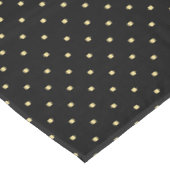 Modern Chic Black Faux Gold Polka Dots Patroon Tafelkleed (Gekanteld)