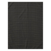 Modern Chic Black Faux Gold Polka Dots Patroon Tafelkleed (Voorkant)