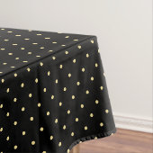 Modern Chic Black Faux Gold Polka Dots Patroon Tafelkleed (Voorbeeld)