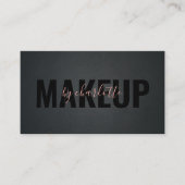 Modern Chic Black Hair Salon Makeup artiest Visitekaartje (Voorkant)
