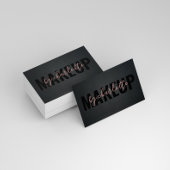 Modern Chic Black Hair Salon Makeup artiest Visitekaartje