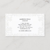 Modern Chic Black Lijst Visitekaartje (Achterkant)