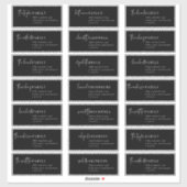 Modern chic | Black Recipient Guest-Adresetiketten Sticker (Vel)