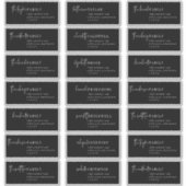 Modern chic | Black Recipient Guest-Adresetiketten Sticker (Voorkant)