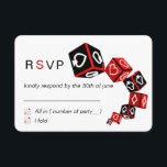 Modern Chic Black Red White Casino Vegas RSVP<br><div class="desc">Eenvoudig chic,  ver verwijderd van cliché voor je casino-thema of bestemming las vegas bruiloft of andere gelegenheid. Overeenkomende huwelijksuitnodiging zie hieronder:</div>