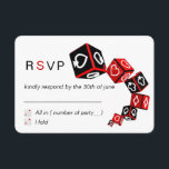 Modern Chic Black Red White Casino Vegas RSVP<br><div class="desc">Eenvoudig chic,  ver verwijderd van cliché voor je casino-thema of bestemming las vegas bruiloft of andere gelegenheid. Overeenkomende huwelijksuitnodiging zie hieronder:</div>