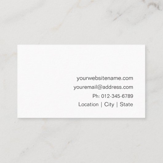 Modern Chic Black White Visitekaartje (Achterkant)