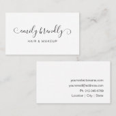 Modern Chic Black White Visitekaartje (Voorkant / Achterkant)