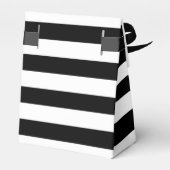 Modern Chic Black & White Wedding Bedankdoosjes (Achterkant)