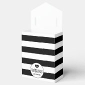 Modern Chic Black & White Wedding Bedankdoosjes (Geopend)