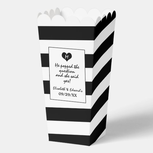 Modern Chic Black & White Wedding Bedankdoosjes (Voorkant)