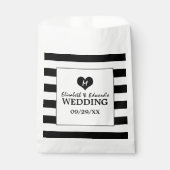 Modern Chic Black & White Wedding Bedankzakje (Voorkant)
