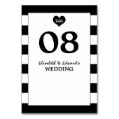 Modern Chic Black & White Wedding Kaart (Voorkant)