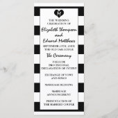 Modern Chic Black & White Wedding Programmakaart (Voorkant)