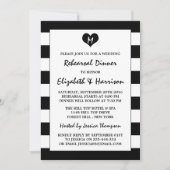 Modern Chic Black & White Wedding Rehearsal Dinner Kaart (Voorkant)