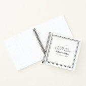 Modern Chic Black White Weduwen Budget Guest Book Notitieboek (Binnen)