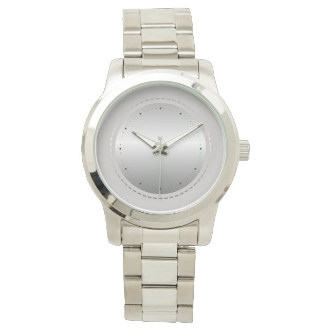 Modern Chic Blauwgroen Zilver Vrouwen Horloge (Voorkant)