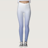 Modern Chic Blue en White Ombre Leggings (Voorkant)
