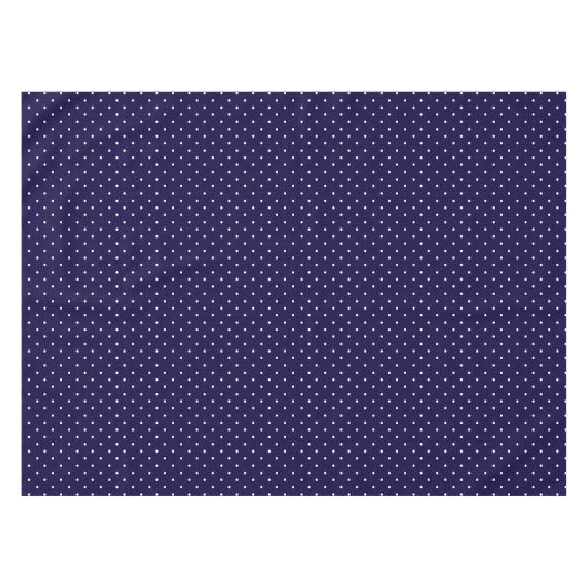 Modern Chic Blue White Polka Dots Pattern Tafelkleed (Voorkant (Horizontaal))