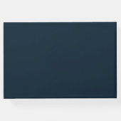 Modern Chic Blue White Script Weddenschap Gastenboek (Achterkant)