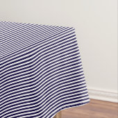 Modern Chic Blue White Stripes Pattern Trendy Tafelkleed (Voorbeeld)