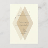 Modern & Chic | Blush Diamond Overlay | RSVP-kaart