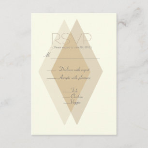 Modern & Chic   Blush Diamond Overlay   RSVP-kaart RSVP Kaartje
