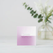Modern Chic Blush Paars Professional Typografie Vierkante Visitekaartje (Staand voorkant)