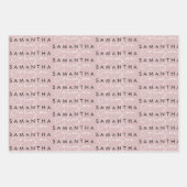 Modern Chic Blush Pink Signature Script Inpakpapier Vel (Voorkant 2)