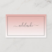 Modern Chic Blush Roze haarstylist ombre script Visitekaartje (Voorkant)