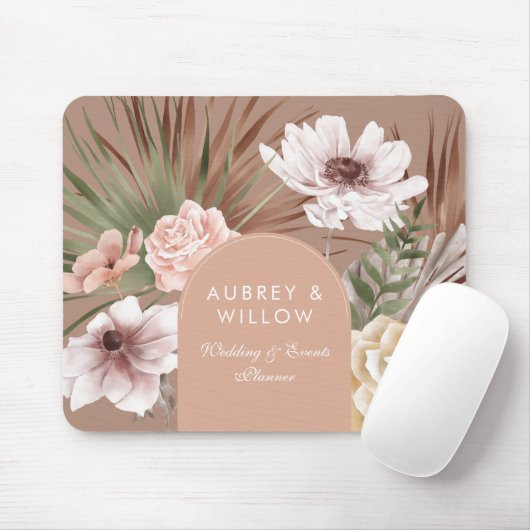 Modern Chic Bohemian Waterverf Boho Florals Arch Muismat (Met muis)