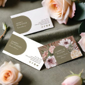 Modern Chic Bohemian Waterverf Boho Florals Arch Visitekaartje