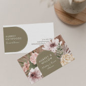 Modern Chic Bohemian Waterverf Boho Florals Arch Visitekaartje