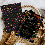 Modern chic boho bright wild flower vrijgezellenfe folie uitnodiging<br><div class="desc">Met onze moderne Chic Boho Bright Elegant kleurrijke wilde bloemen Bridal Shower nodigt u uit tot een aanraking van bohemen elegantie voor uw evenementen. Met echte gouden folie, roze, rode, groene en paarse tinten botanische bloemen geïnspireerd door wilde bloemen en waterverf roestrijke tuinen met subtiele groen en moderne boho-scripttypografie op...</div>