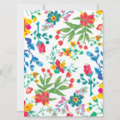 Modern chic boho bright wild flower vrijgezellenfe kaart (Achterkant)