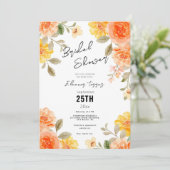 Modern chic boho bright wild flower vrijgezellenfe kaart (Staand voorkant)