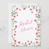 Modern chic boho bright wild flower vrijgezellenfe kaart (Achterkant)