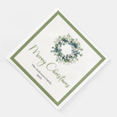 Modern Chic Boho Christmas Wreath in Neutral Tones Servet (Hoek)