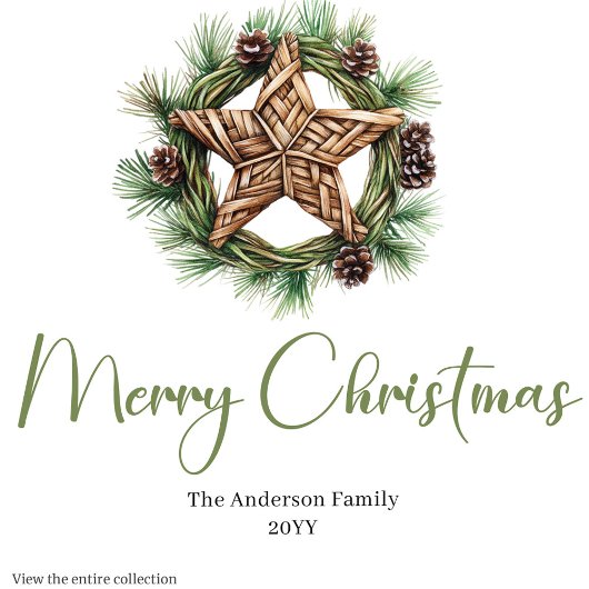 Modern Chic Boho Christmas Wreath in Neutral Tones Servet