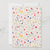 Modern chic boho felle bloemen 2e verjaardag kaart (Achterkant)