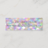 Modern Chic Bokeh, Girl Face, Makeup kunstenaar Mini Visitekaartje (Achterkant)