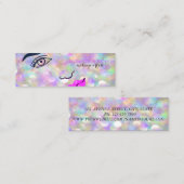 Modern Chic Bokeh, Girl Face, Makeup kunstenaar Mini Visitekaartje (Voorkant / Achterkant)